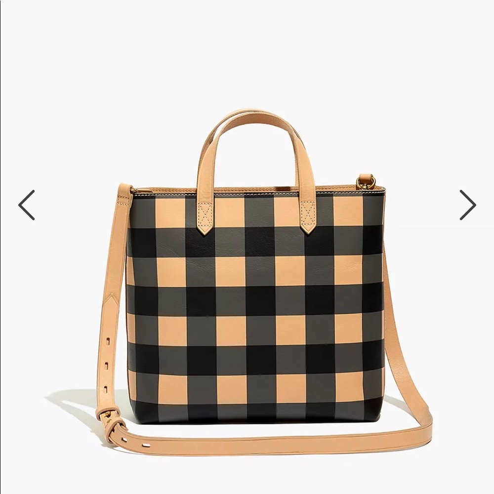 Madewell Zip-Top Transport Crossbody- Gingham
